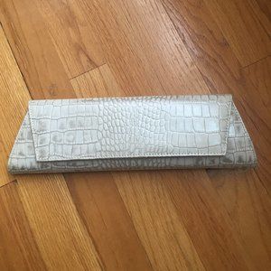 Kenneth Cole New York Leather Croc Clutch